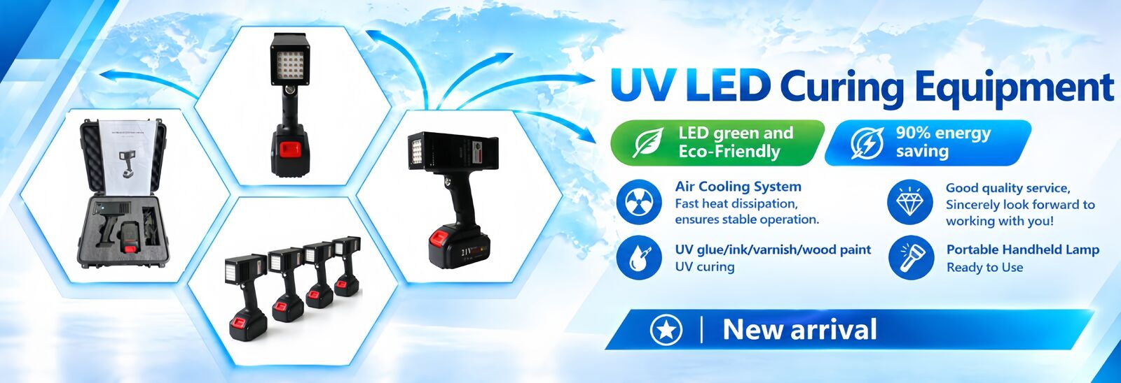 LEDの紫外線治癒ランプ